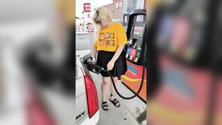 Chubby: Showing off my chubby body at the gas station #2