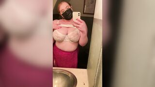 Chubby: Taking a break from my date to flash you my tits ???? #3