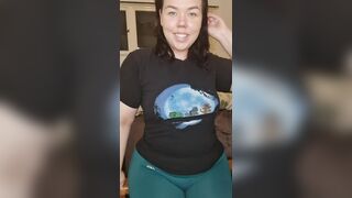 Chubby: What do you like more, my small tits or how much my booty and tummy jiggles? #1