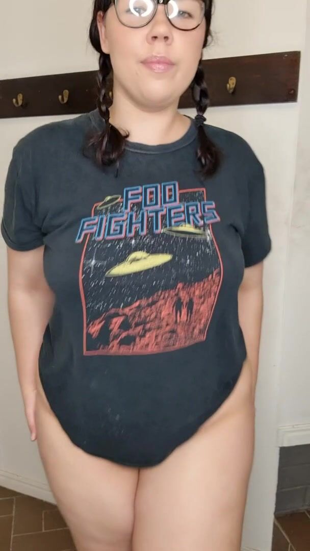 What's cuter, a girl with glasses or a chubby girl with small tits? Why not have both!