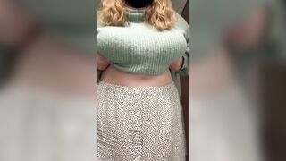 Chubby: Titty drop in the office bathroom #4