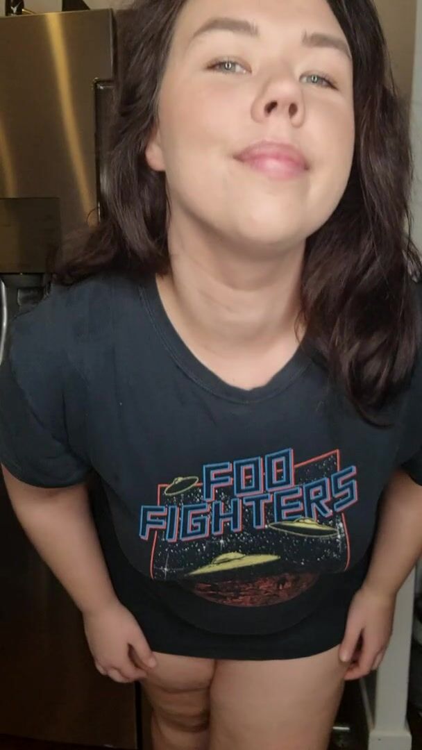 My tits are small for a chubby girl, so I hope the back view was worth the wait