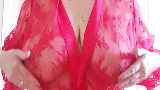 I really hope he likes my red see through gown ???? xx 57yo ????????