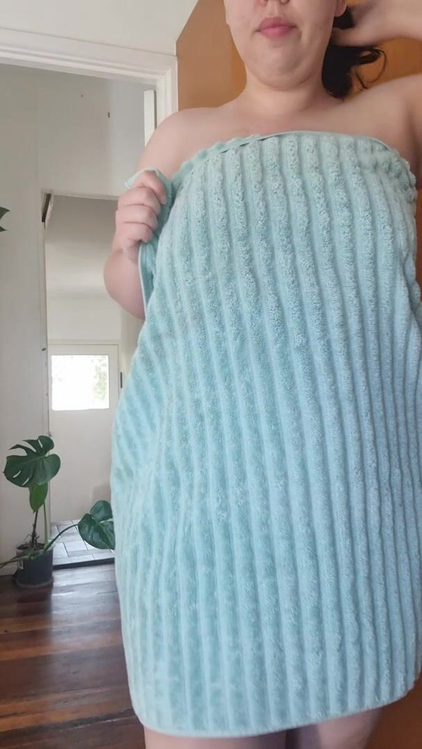 Pretty sure my neighbours saw me, do you think they'd like what's under my towel as much as you do?